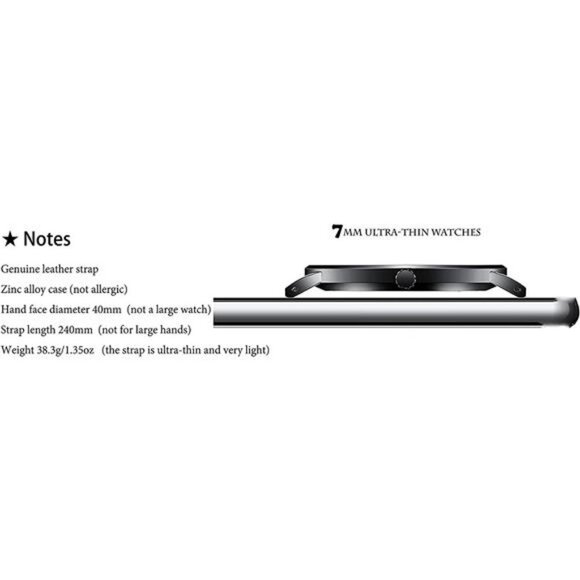 Ultra-Thin Minimalist Waterproof-Fashion Wrist Watch - Picture 4 of 7